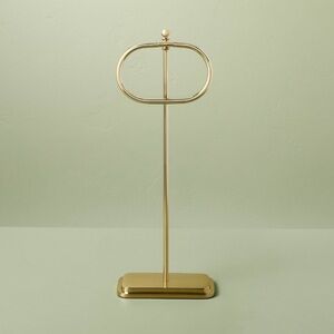 Hearth & Hand Brass Bathroom Hand Towel Stand Antique Finish-with Magnolia NEW